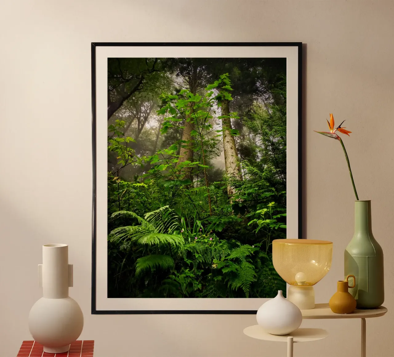 Forest #01: Emerald Canopy - Misty Forest Serenity carta hahnemühle da zenitt