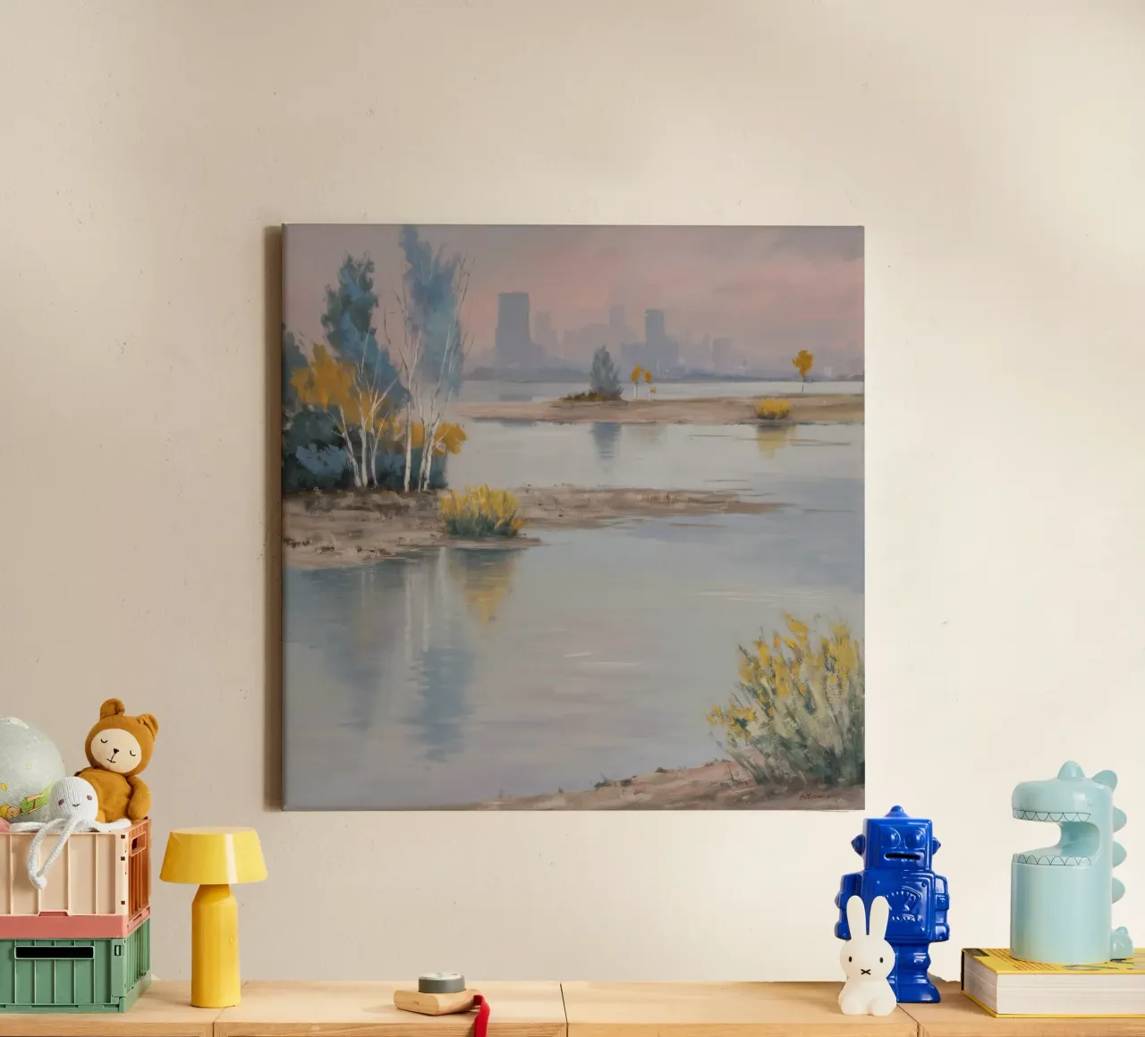 City Shore Remnants canvas by Solestice Strokes