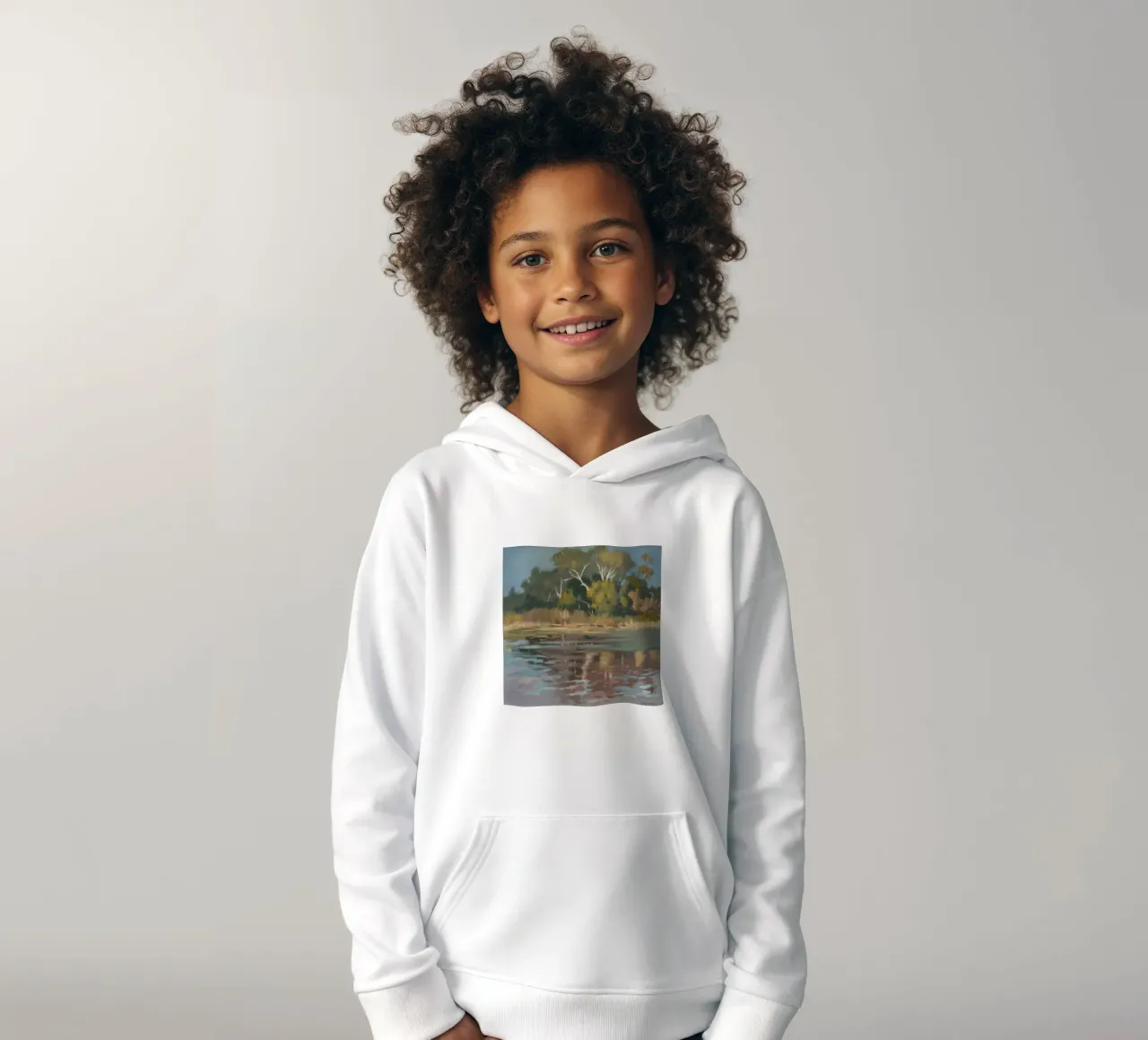 Sussurri del fiume Olive felpa bambino con cappuccio da Solestice Strokes