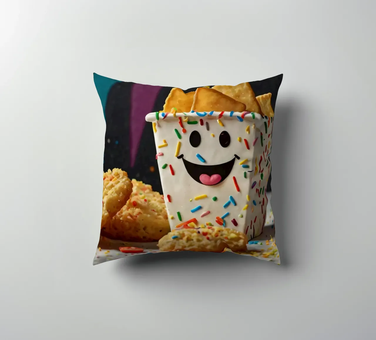 scena del dessert con un allegro contenitore pieno di cuscino da DesignDoodle