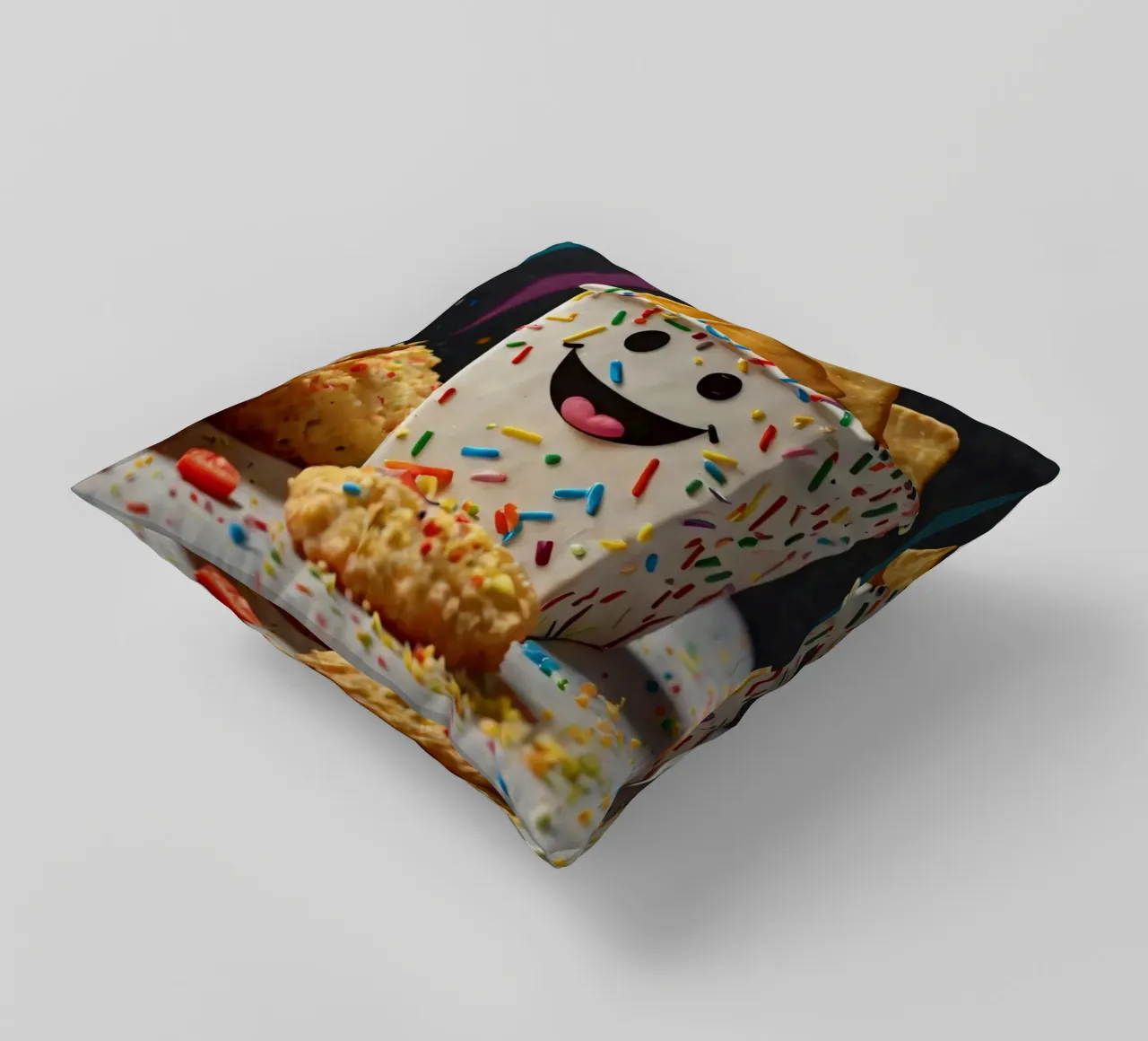 scena del dessert con un allegro contenitore pieno di cuscino da DesignDoodle