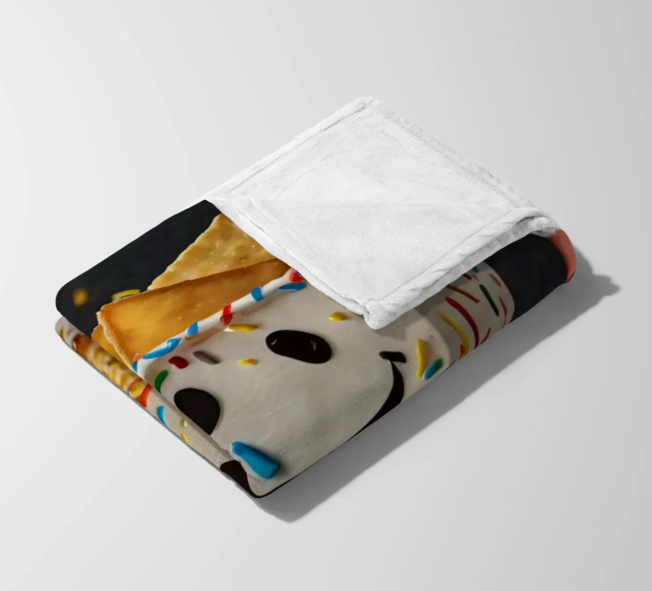 scena del dessert con un allegro contenitore pieno di coperta in pile da DesignDoodle
