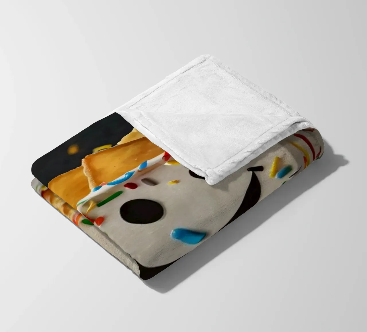 scena del dessert con un allegro contenitore pieno di coperta in pile da DesignDoodle