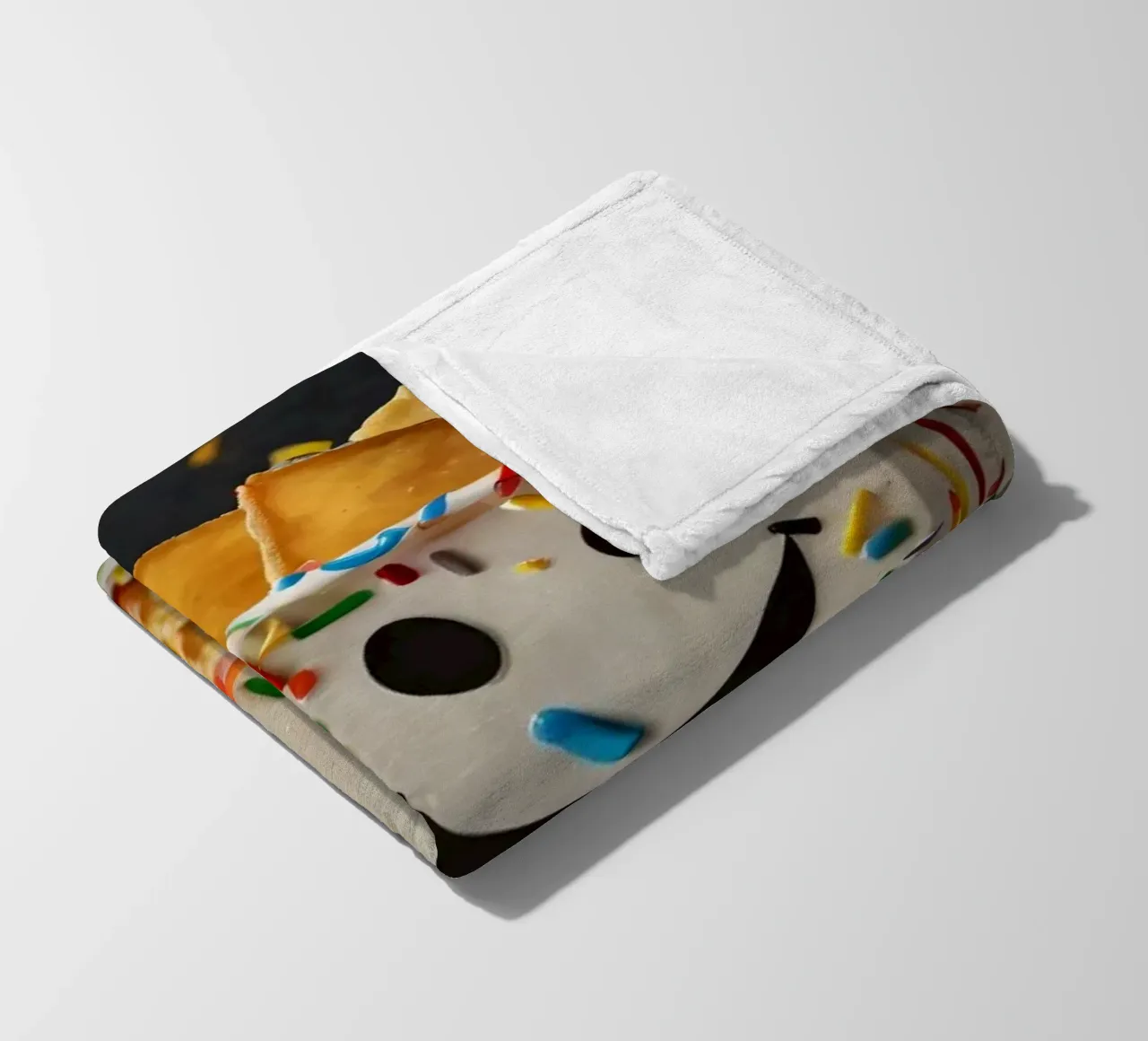 scena del dessert con un allegro contenitore pieno di coperta in pile da DesignDoodle