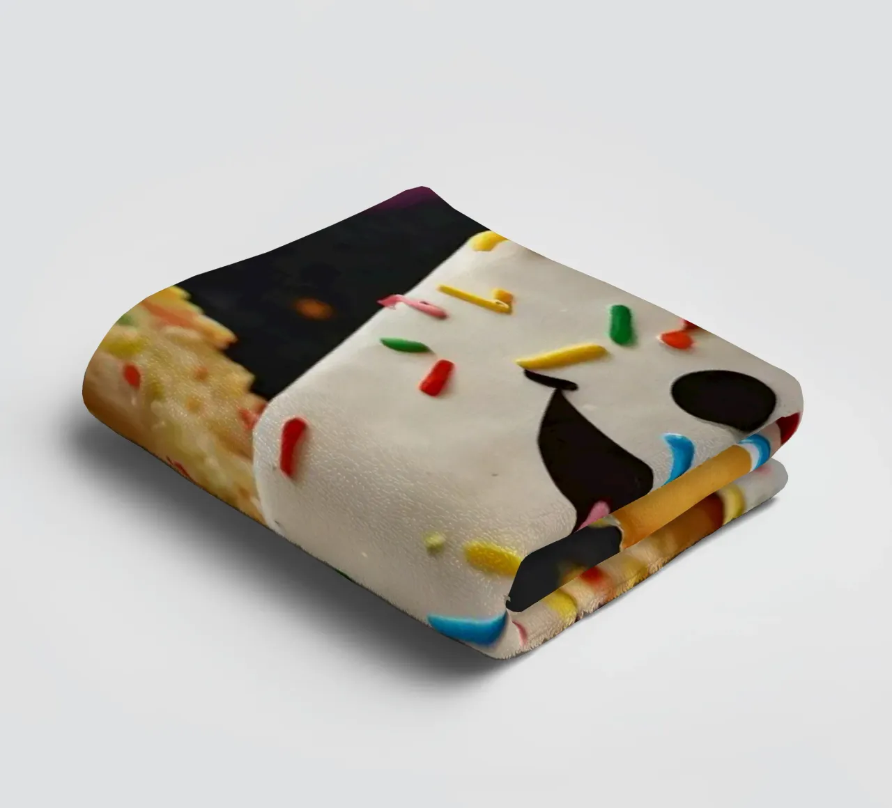 scena del dessert con un allegro contenitore pieno di asciugamano da bagno da DesignDoodle