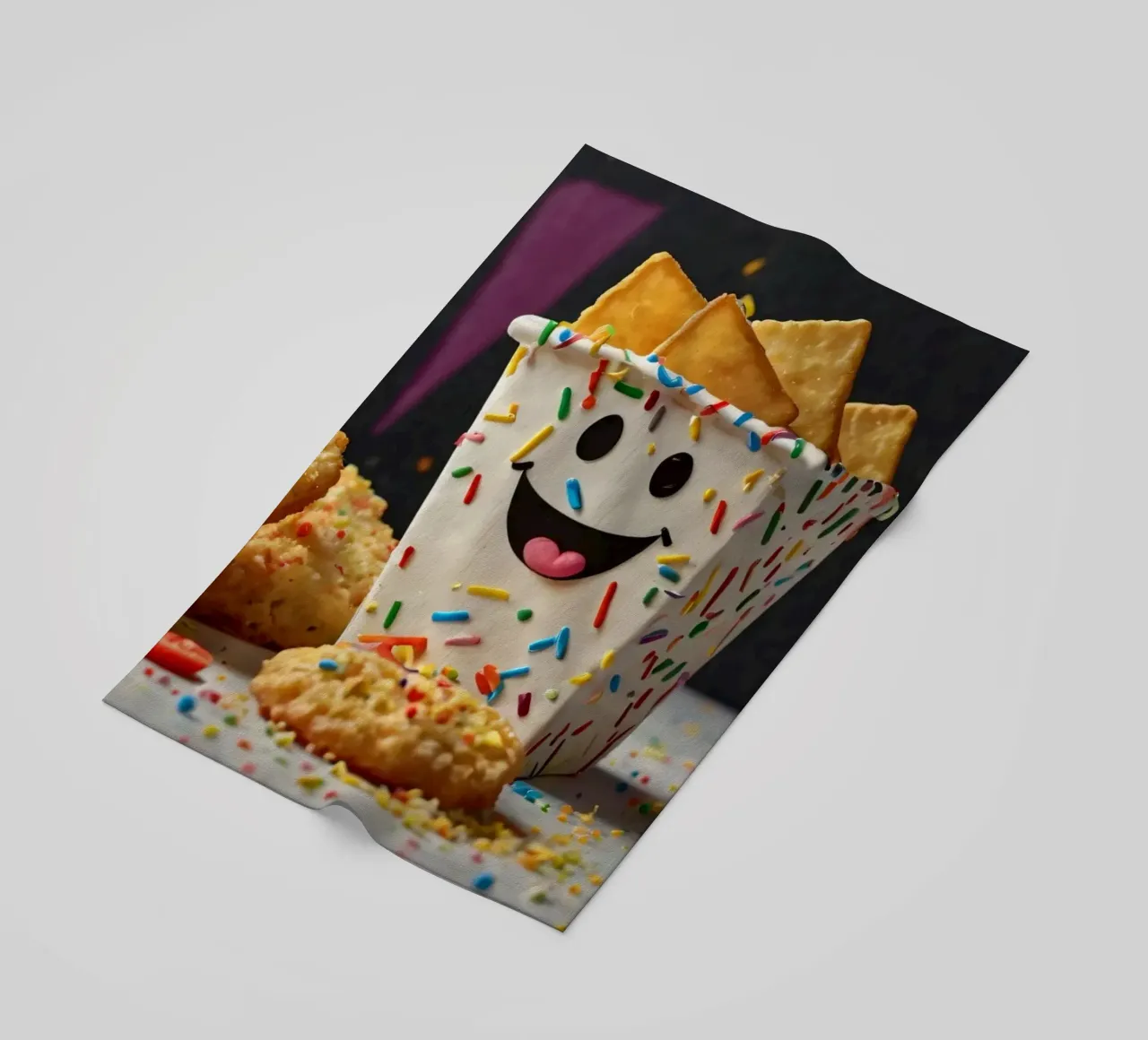 scena del dessert con un allegro contenitore pieno di telo mare da DesignDoodle