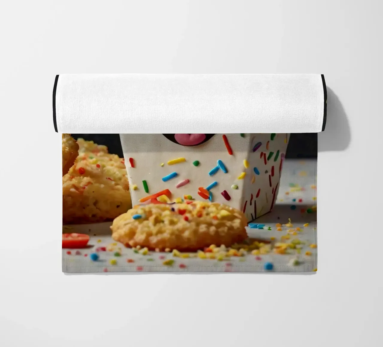 scena del dessert con un allegro contenitore pieno di telo mare da DesignDoodle