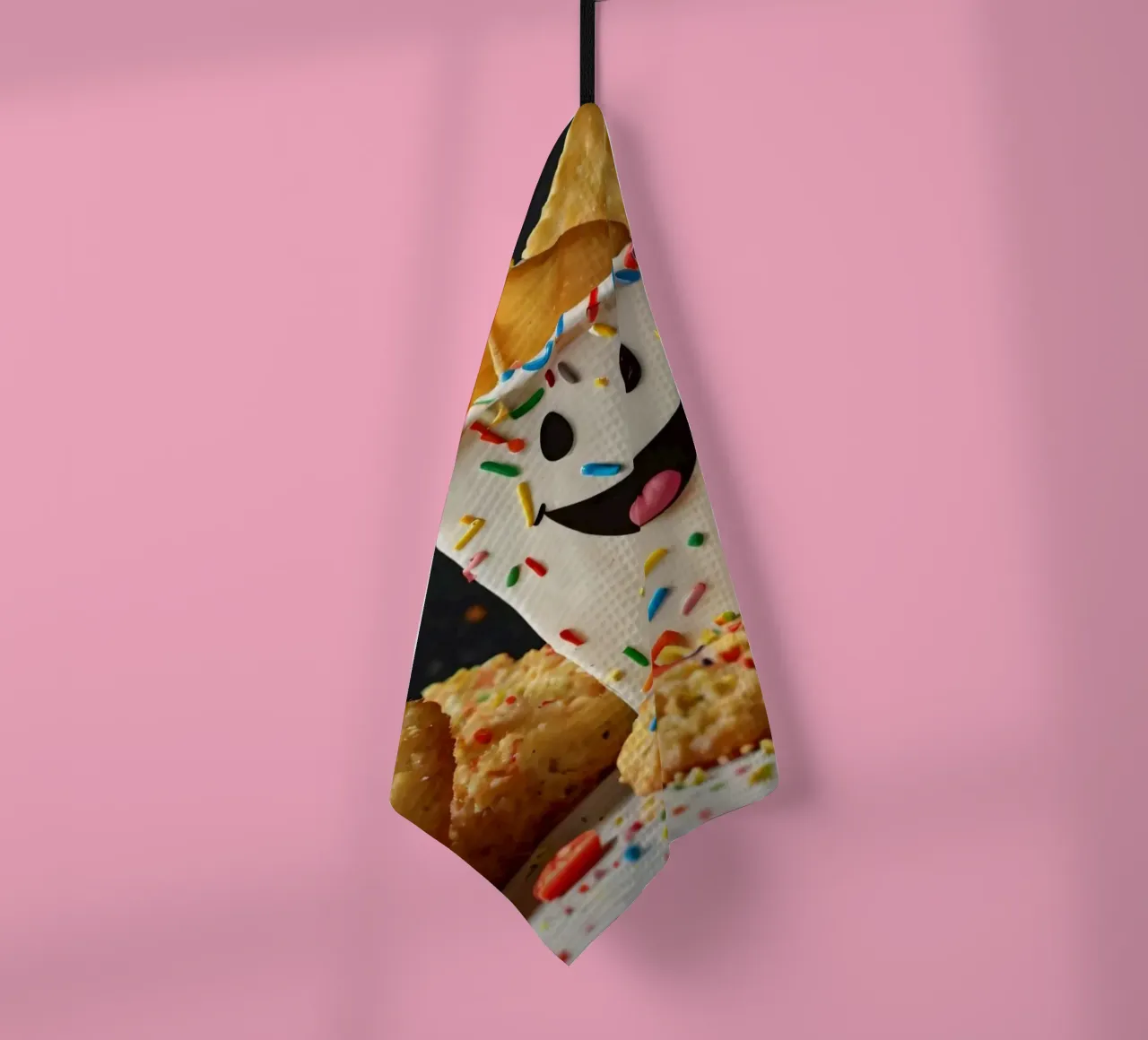 scena del dessert con un allegro contenitore pieno di canovaccio da cucina da DesignDoodle
