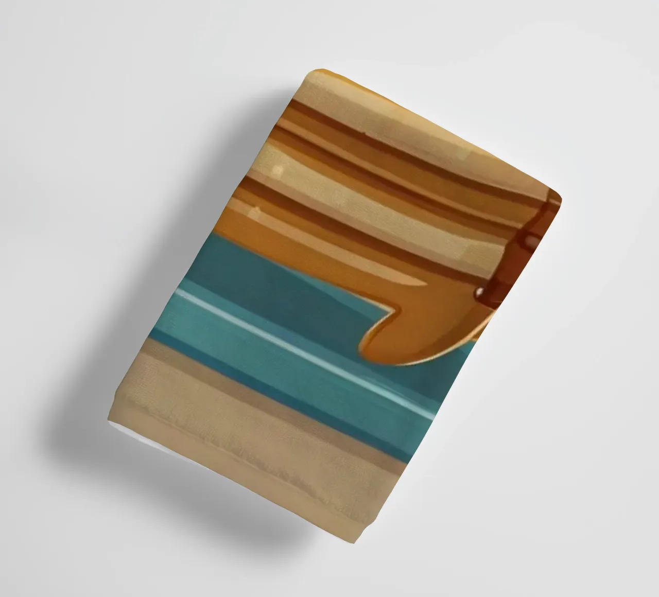 Cute animated pancake character with syrup & strawberry towel by DesignDoodle