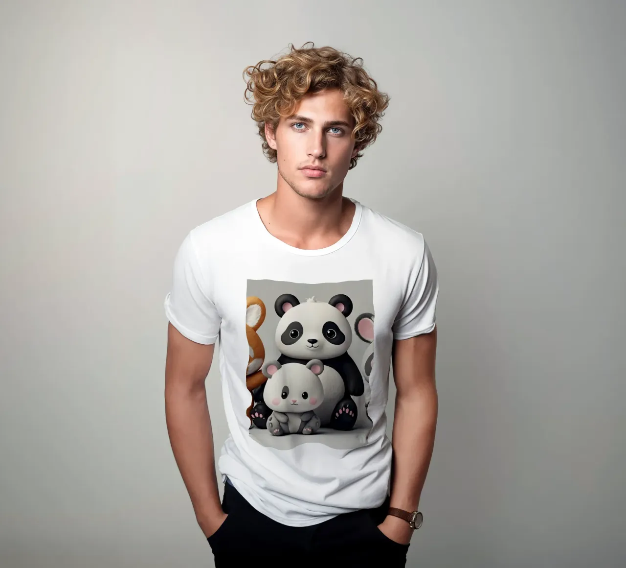 Animali giocosi dei cartoni animati riuniti in un allegro t-shirt da DesignDoodle