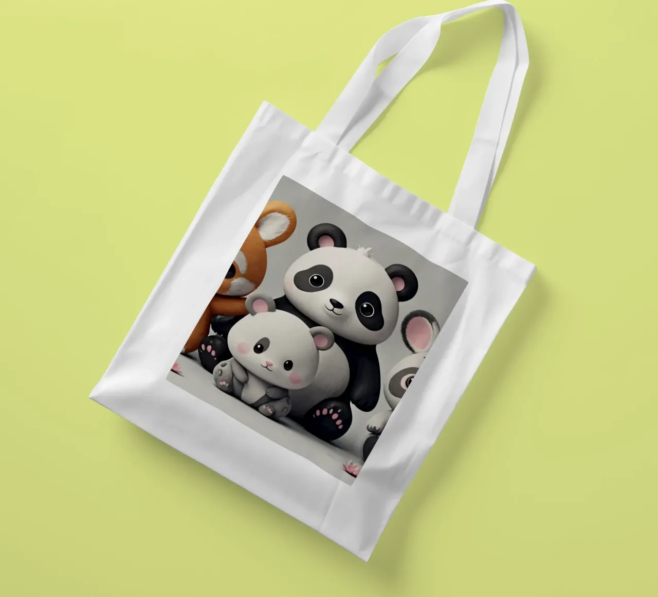 Animali giocosi dei cartoni animati riuniti in un allegro borsa in juta da DesignDoodle