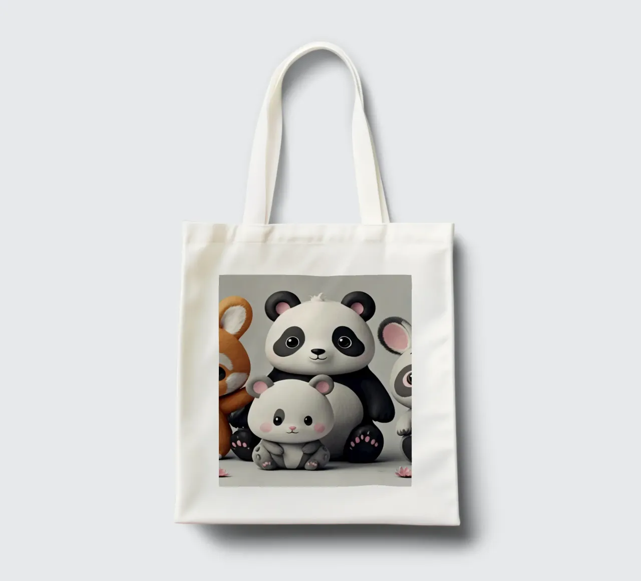Animali giocosi dei cartoni animati riuniti in un allegro borsa in juta da DesignDoodle