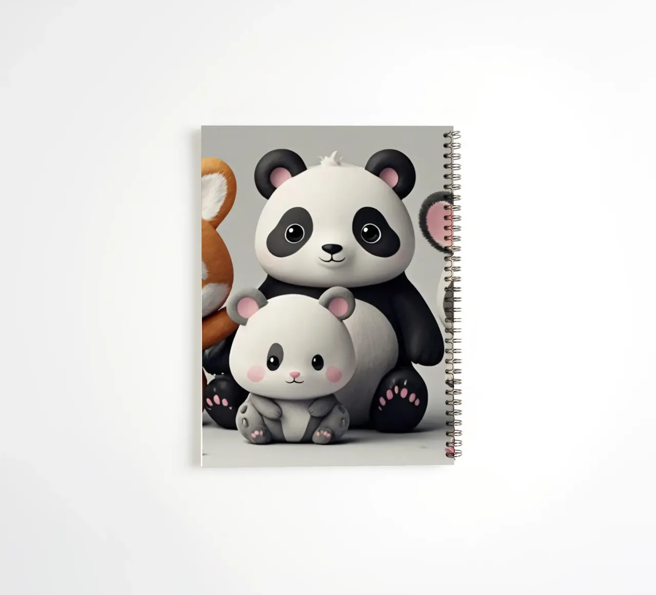 Playful cartoon animals gathered together in a cheerful spiral notebook by DesignDoodle