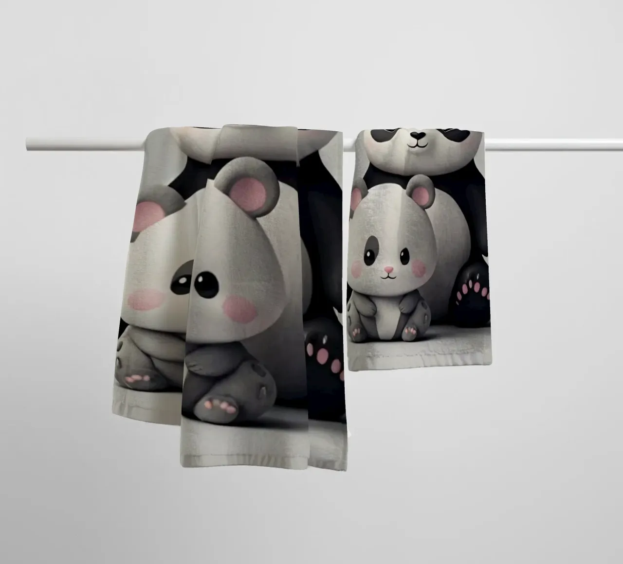 Animali giocosi dei cartoni animati riuniti in un allegro asciugamano da bagno da DesignDoodle