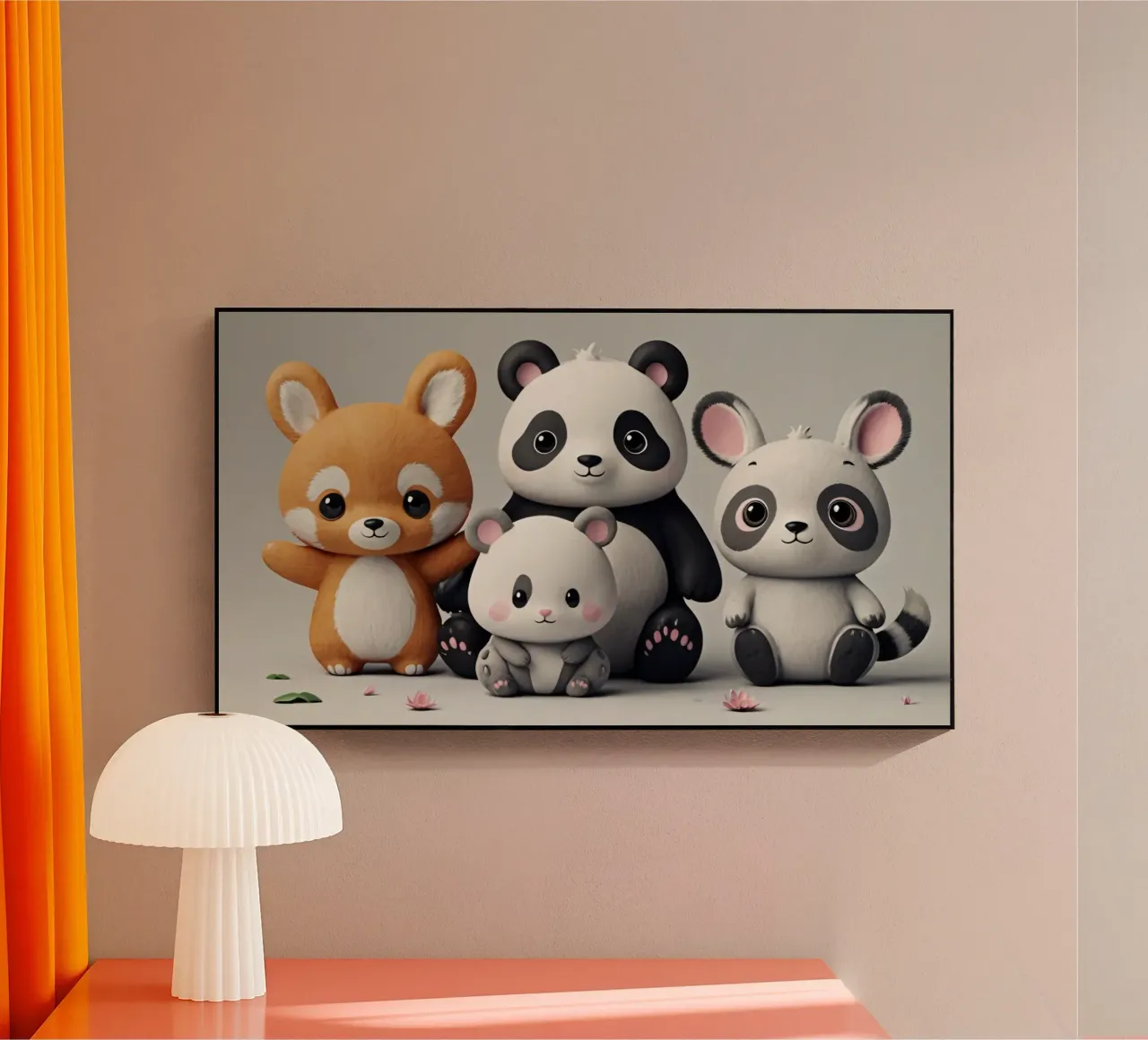 Animali giocosi dei cartoni animati riuniti in un allegro plexiglass da DesignDoodle