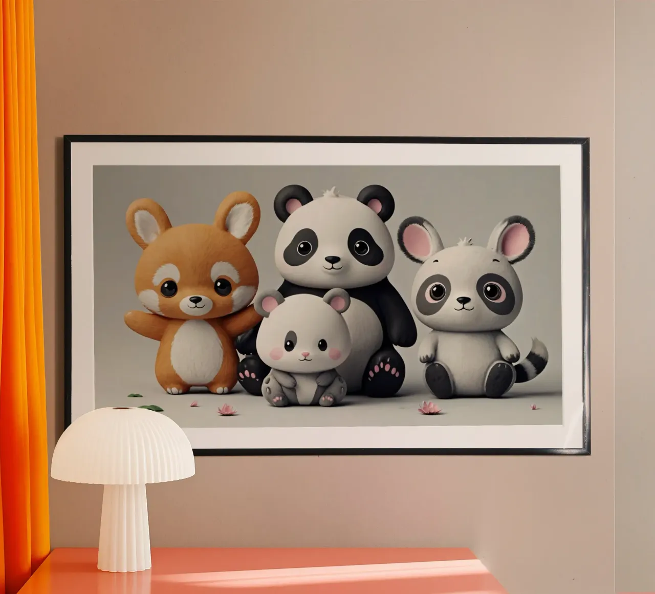 Animali giocosi dei cartoni animati riuniti in un allegro carta hahnemühle da DesignDoodle