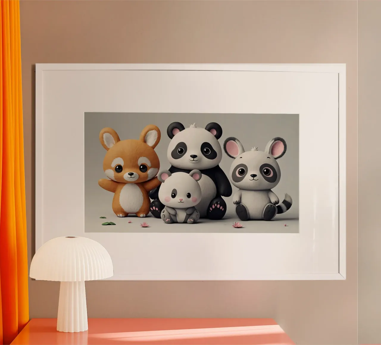 Animali giocosi dei cartoni animati riuniti in un allegro carta hahnemühle da DesignDoodle