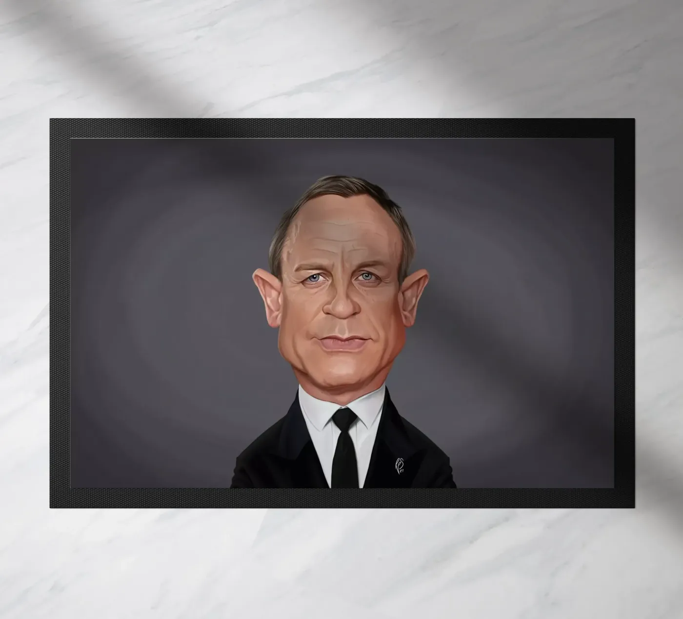 Daniel Craig doormat by Rob Art | Illustration