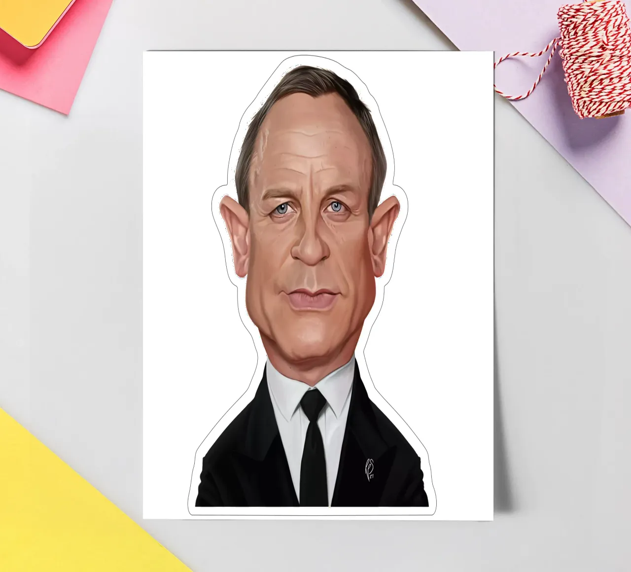 Daniel Craig foglio adesivo da Rob Art | Illustration