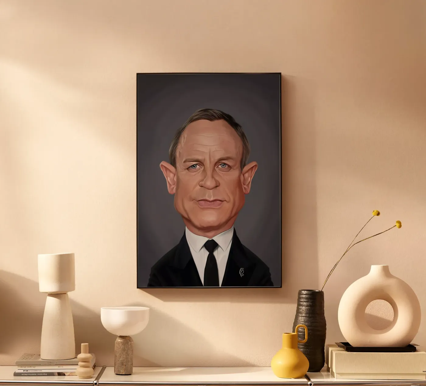 Daniel Craig acryl van Rob Art | Illustration