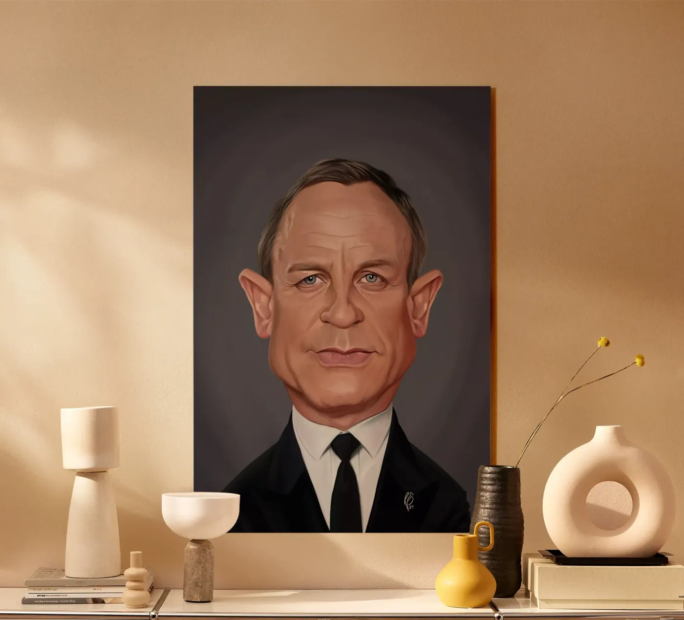 Daniel Craig acryl van Rob Art | Illustration