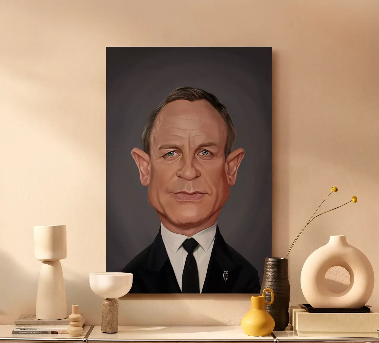 Daniel Craig alluminio dibond da Rob Art | Illustration