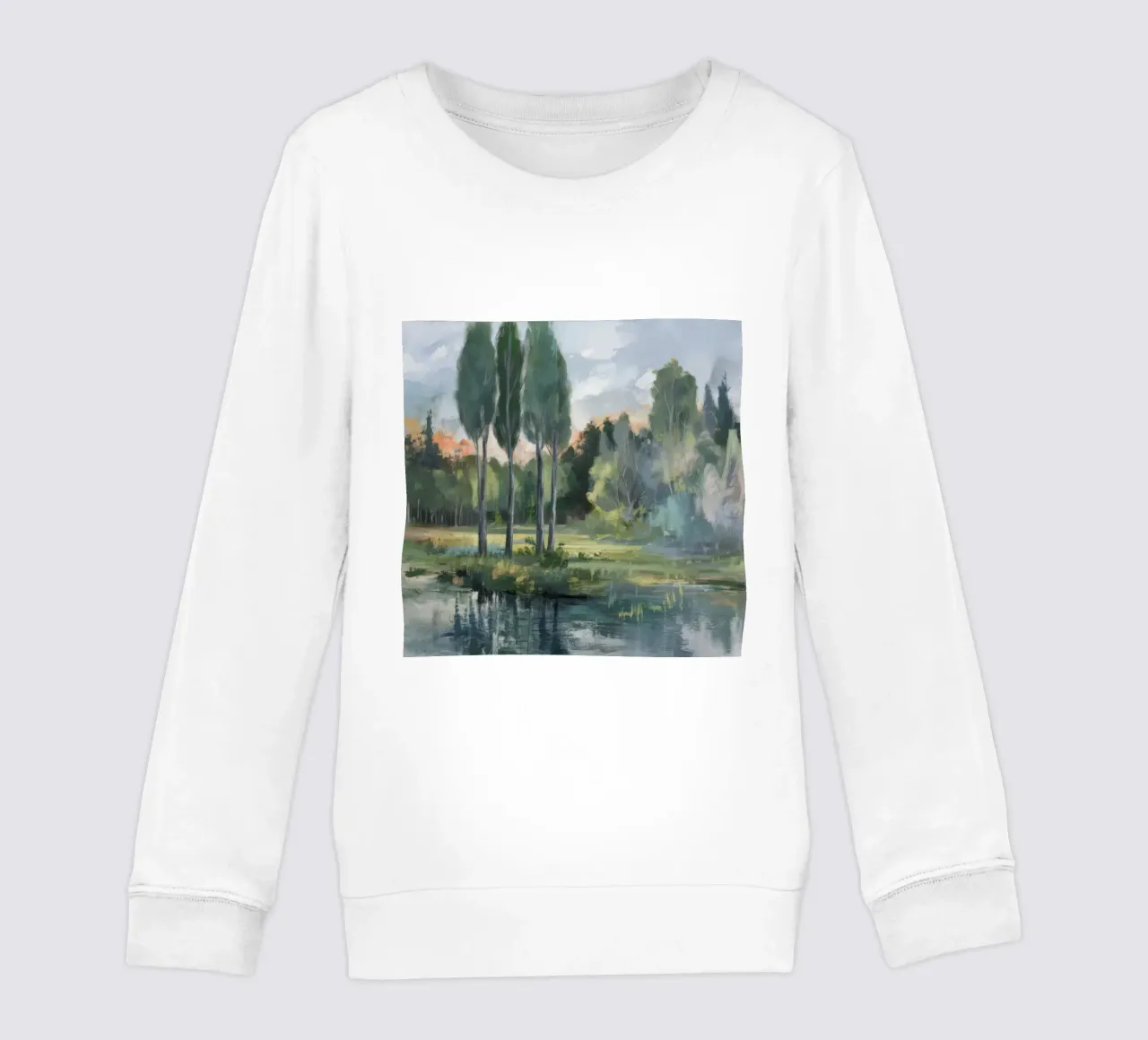 Riflessione sul Sunset Grove felpa bambino da Solestice Strokes