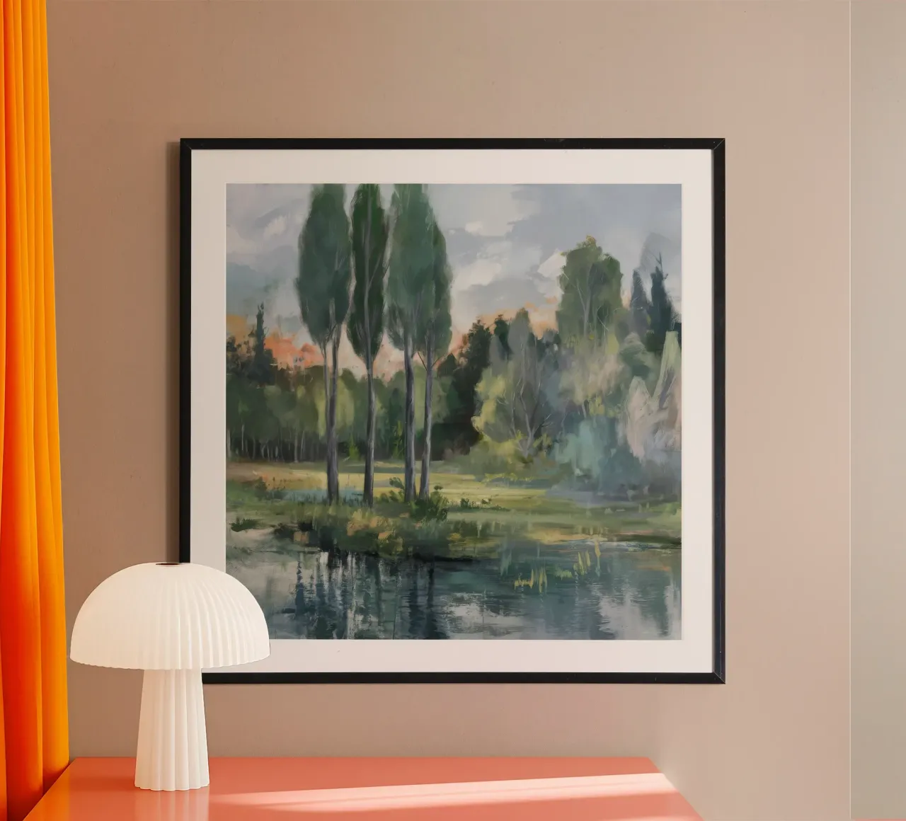 Sunset Grove Reflection poster by Solestice Strokes