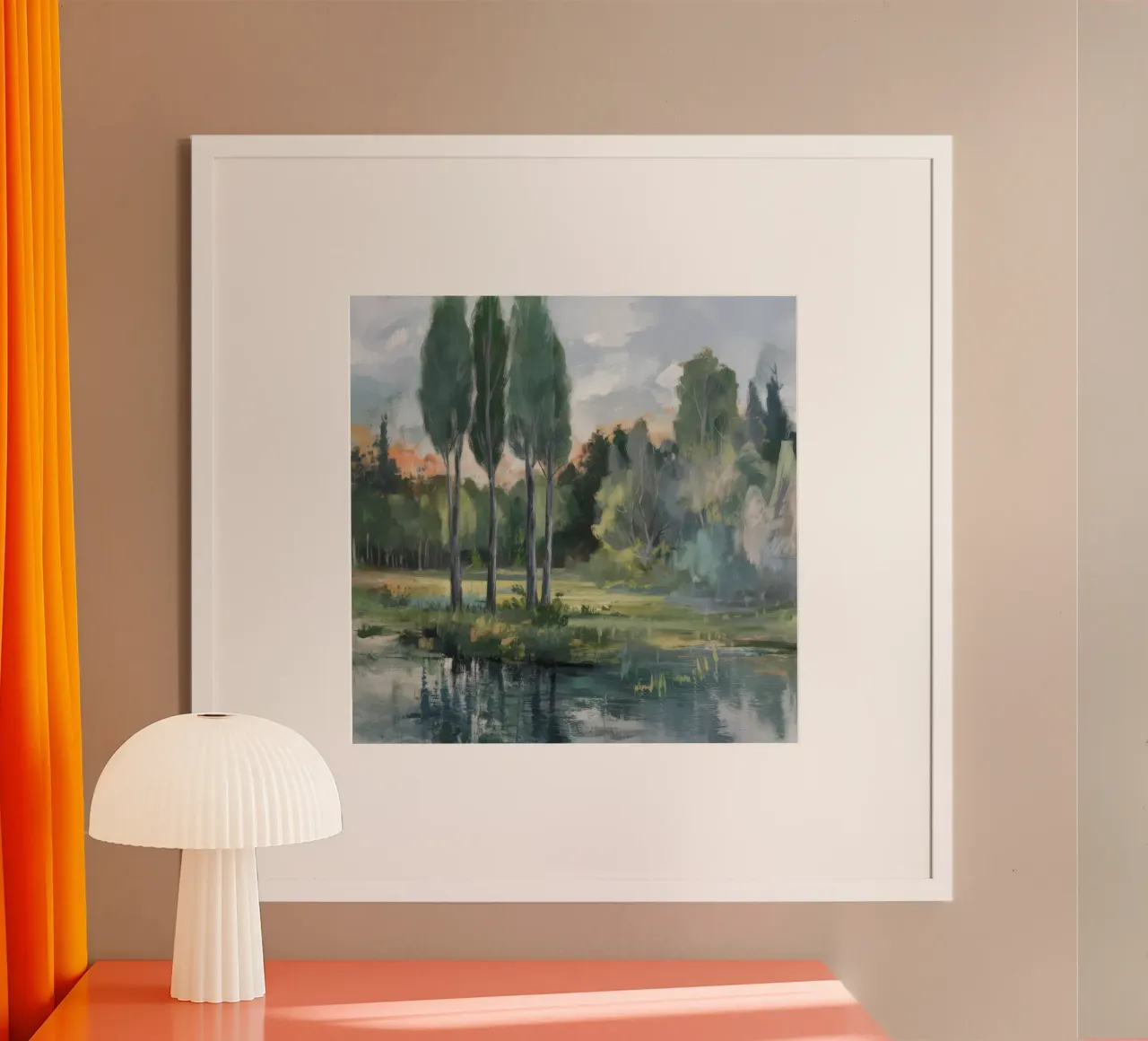 Sunset Grove Reflection poster by Solestice Strokes