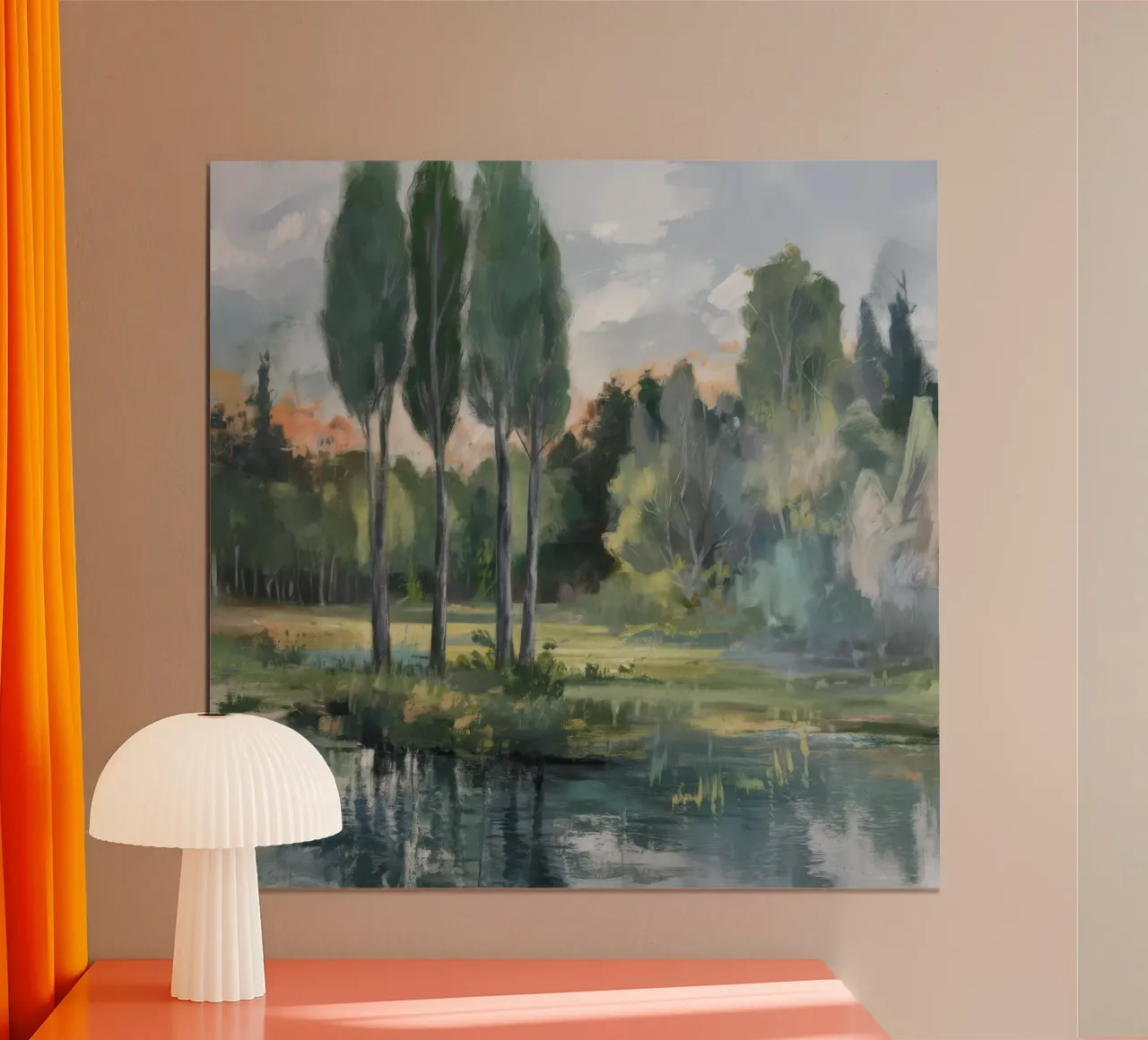 Sunset Grove Reflection poster by Solestice Strokes