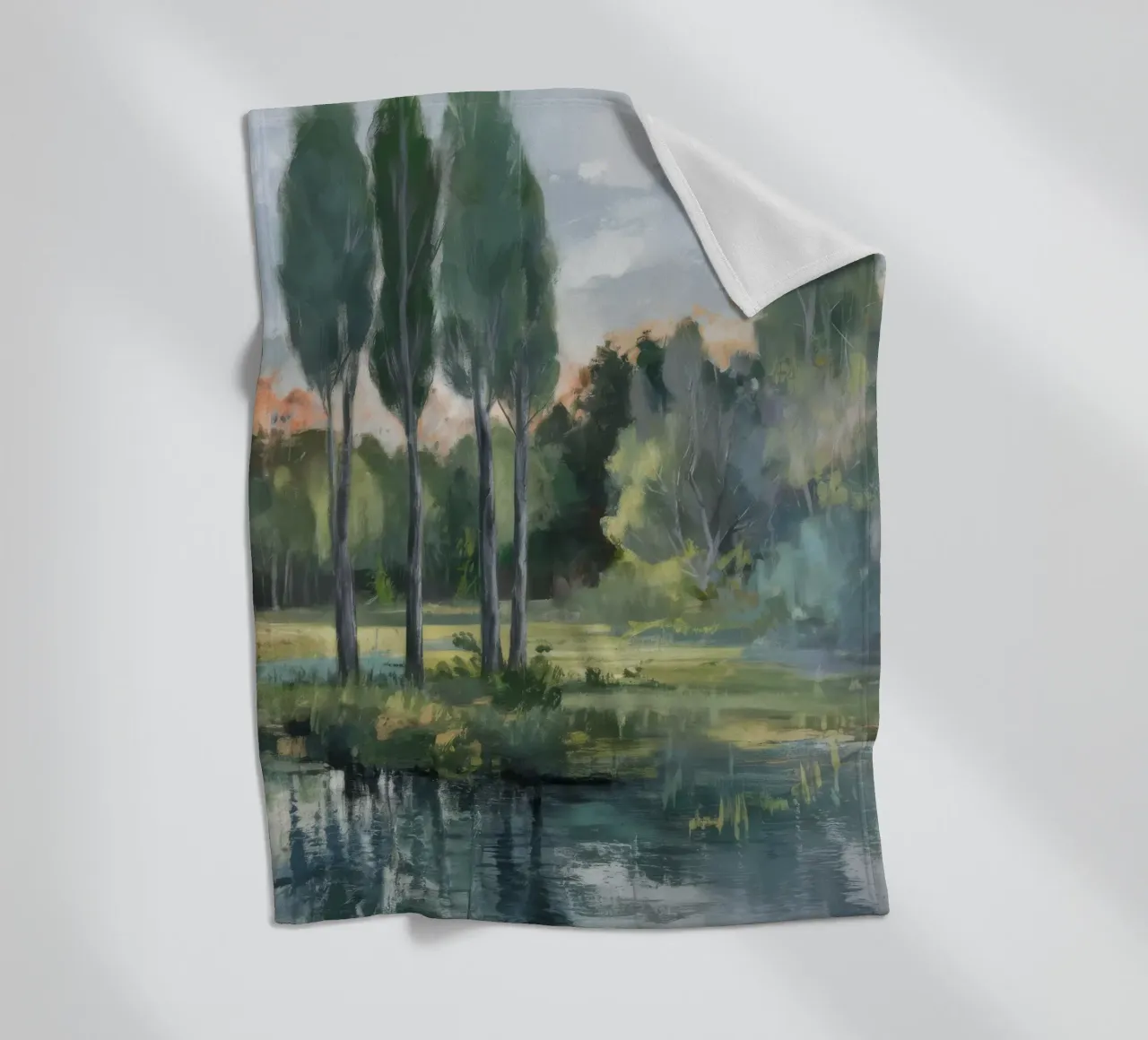 Riflessione sul Sunset Grove coperta in pile da Solestice Strokes