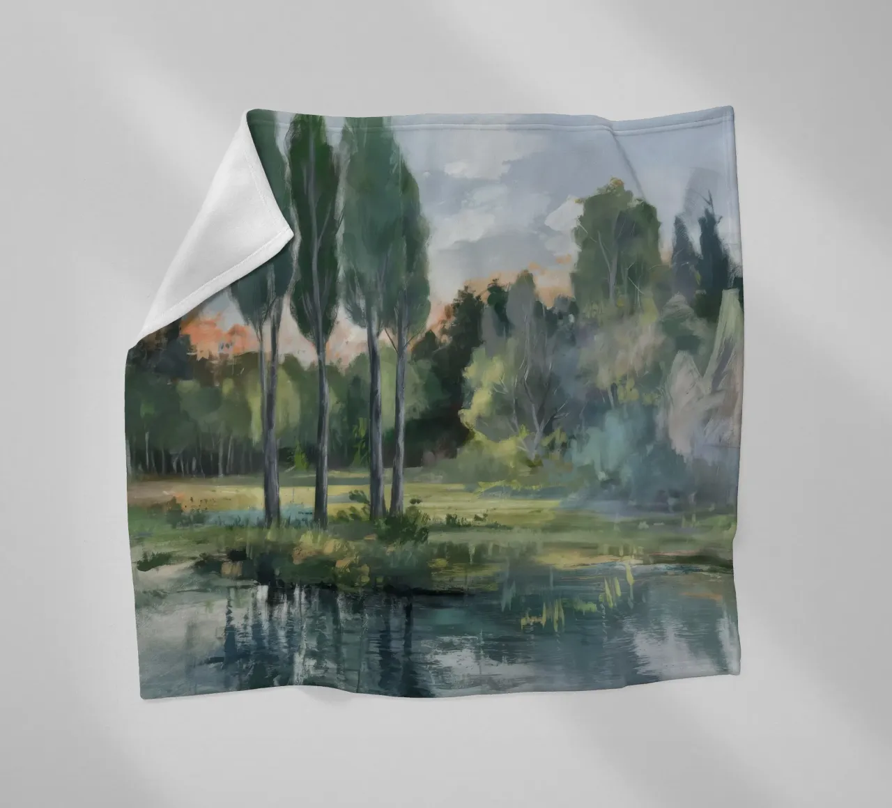 Riflessione sul Sunset Grove coperta in pile da Solestice Strokes