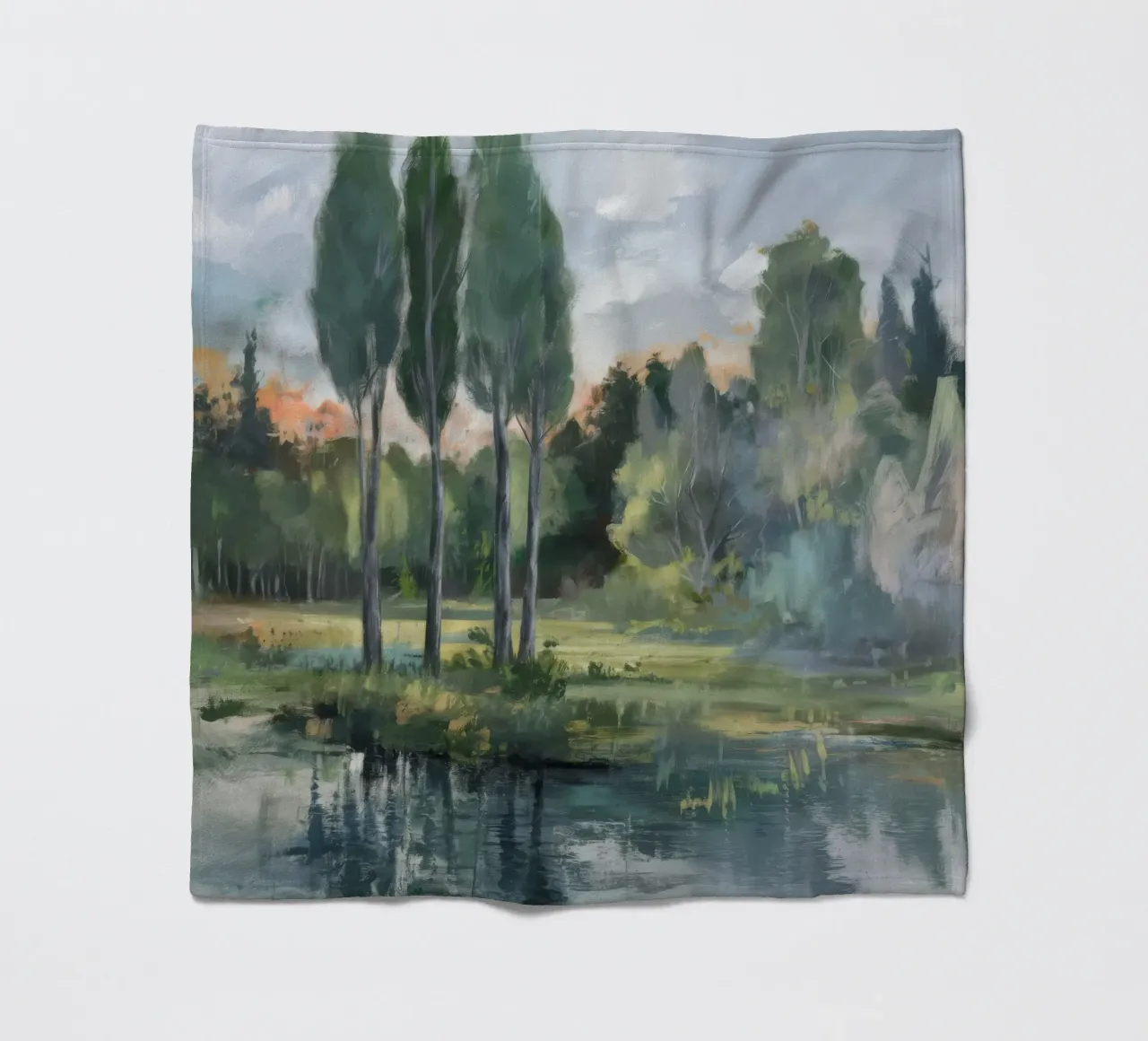 Riflessione sul Sunset Grove coperta in pile da Solestice Strokes