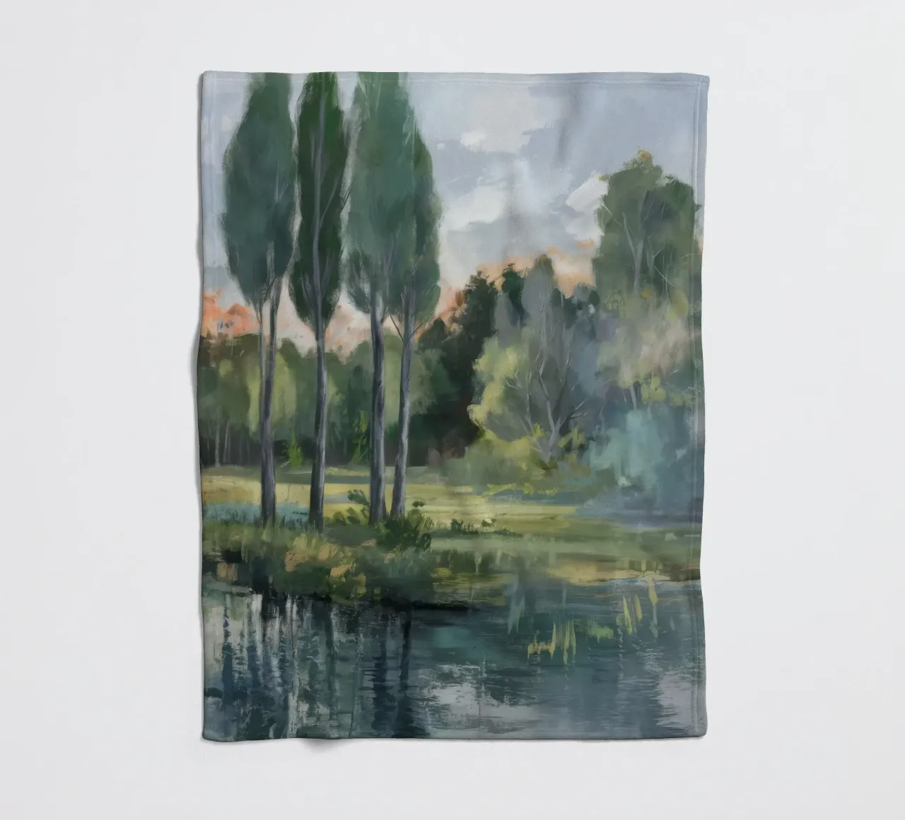 Riflessione sul Sunset Grove coperta in pile da Solestice Strokes