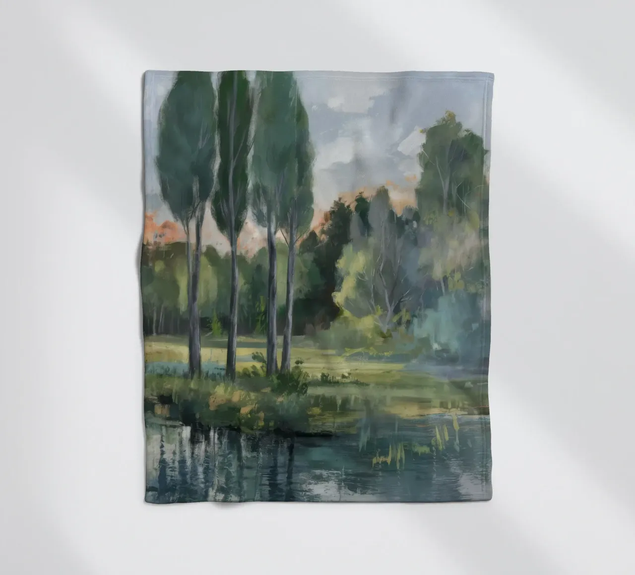 Riflessione sul Sunset Grove coperta in pile da Solestice Strokes
