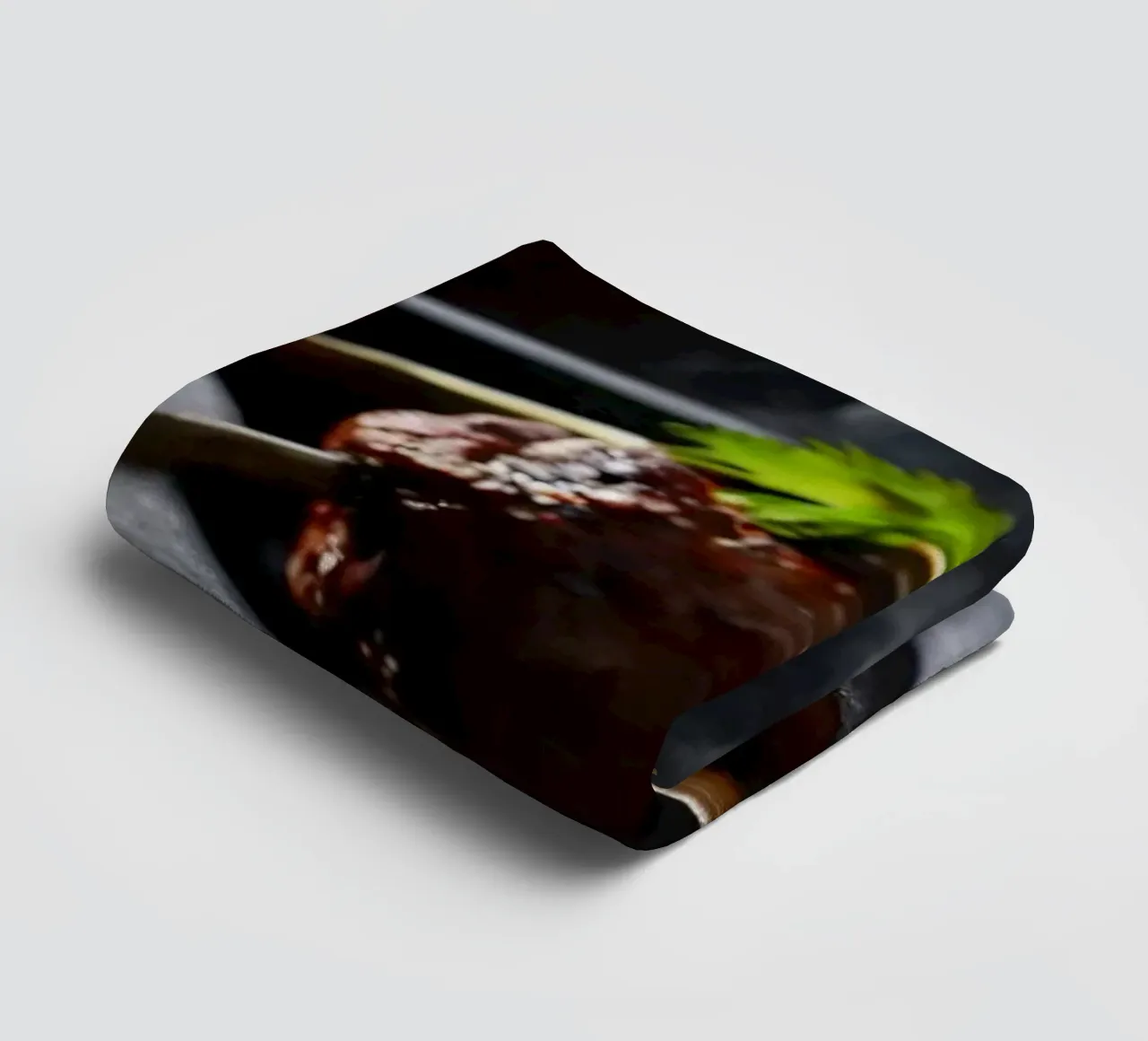 Grilled skewers featuring marinated meats and fresh vegetabl towel by DesignDoodle