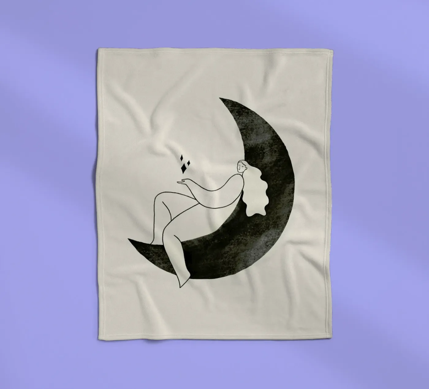 Moonlight Fleecedecke von Graphite