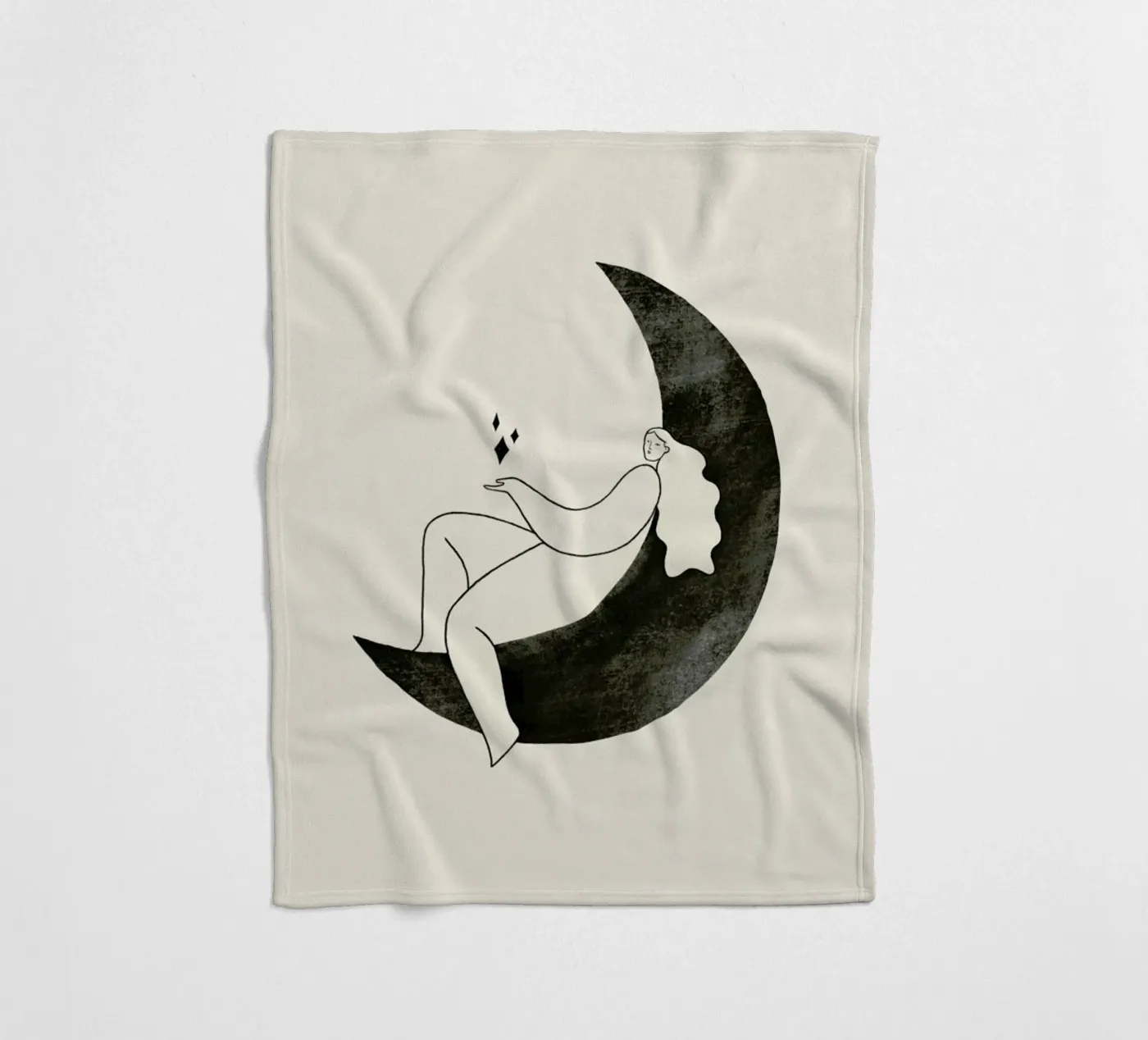 Moonlight Fleecedecke von Graphite