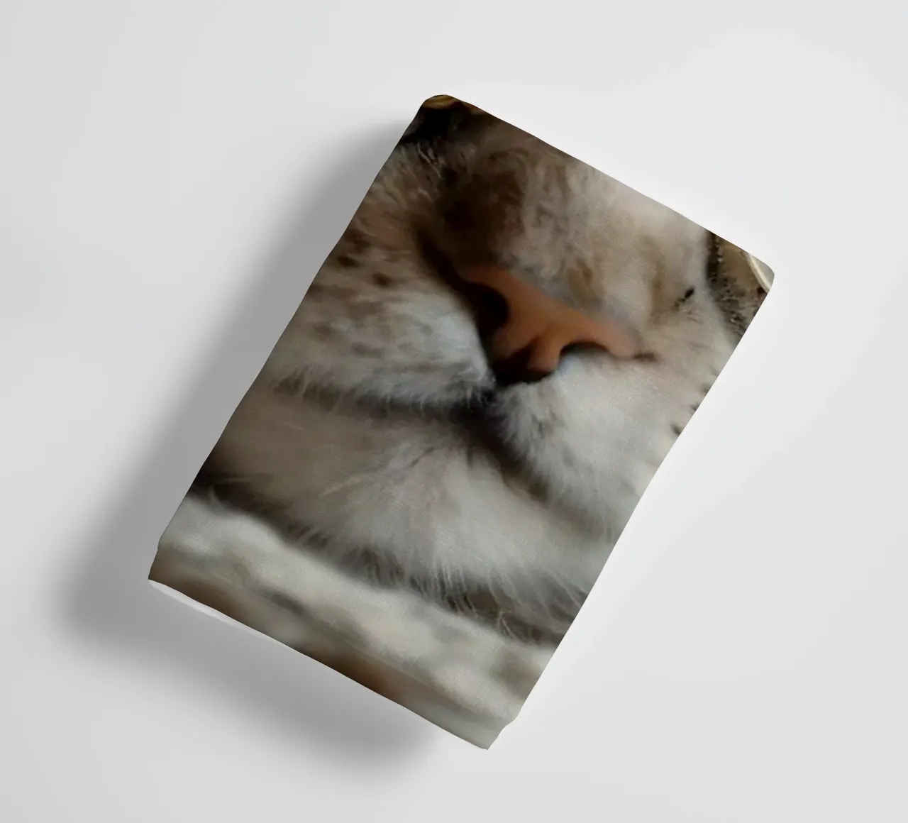 Un gatto accogliente che indossa occhiali e una sciarpa lavorata a maglia per rilassarsi asciugamano da bagno da DesignDoodle
