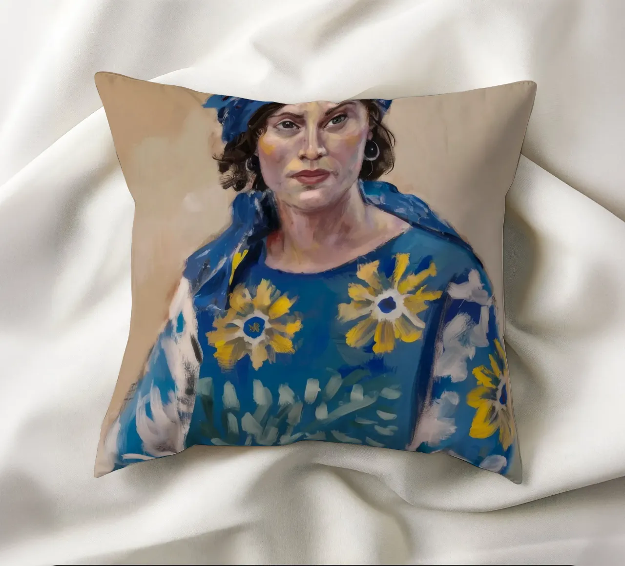 Rêver en jaune coussin de Solestice Strokes