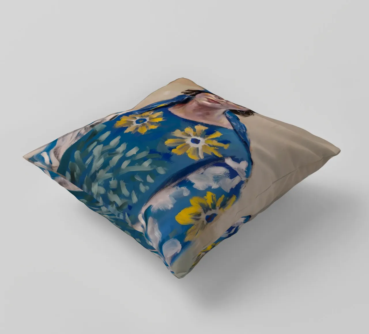 Rêver en jaune coussin de Solestice Strokes