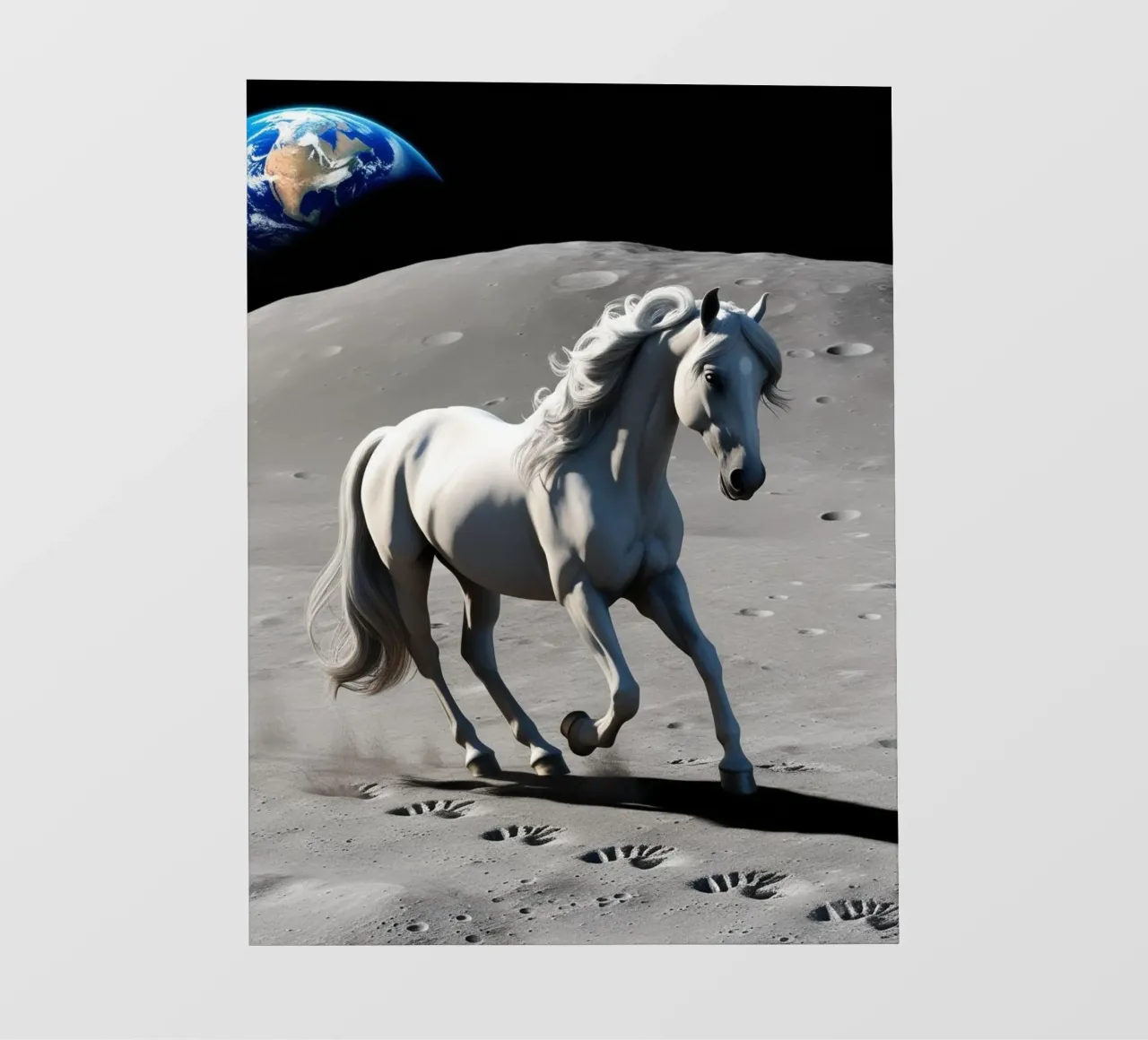 Pferd auf dem Mond pellicola backlit da Poster Dreams