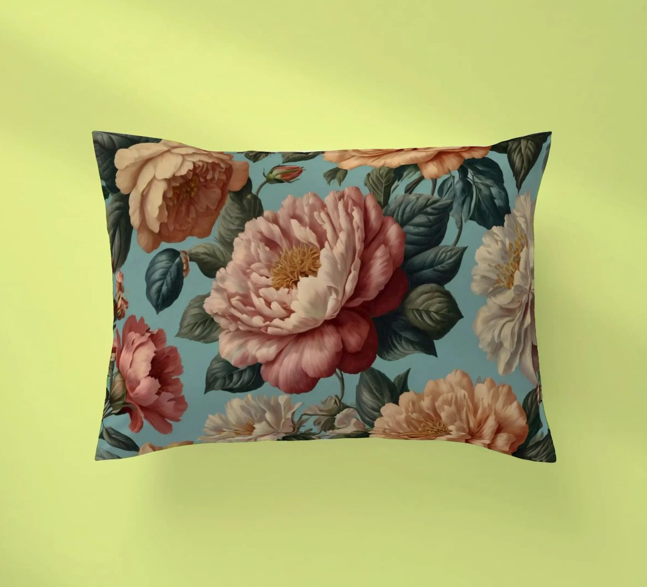 Bellissimo disegno di carta da parati floreale con una varietà di fiori cuscino da DesignDoodle