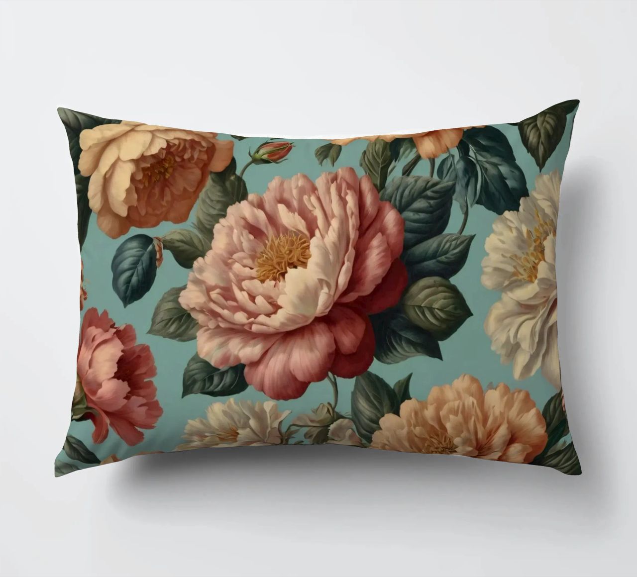 Bellissimo disegno di carta da parati floreale con una varietà di fiori cuscino da DesignDoodle