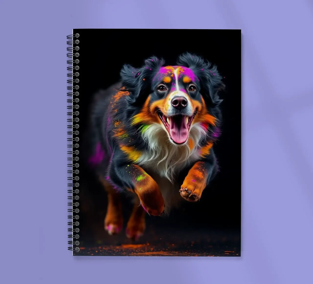 The colorful Bernese Mountain Dog #50 spiral notebook by Yumis.Beargang.and.Me