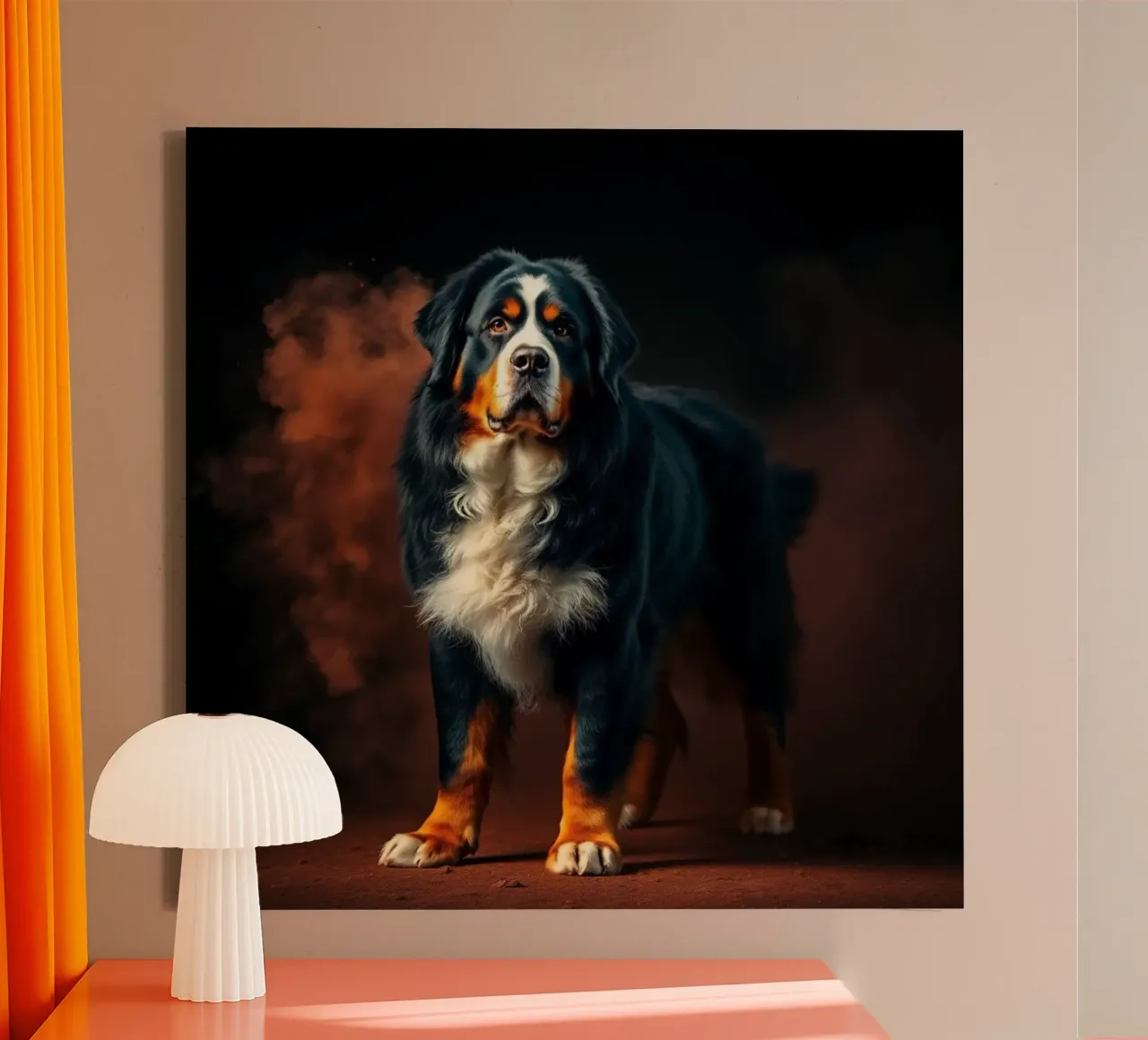 The colorful Bernese Mountain Dog #52 canvas by Yumis.Beargang.and.Me