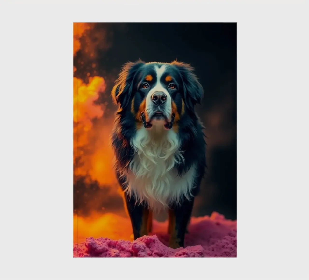 The colorful Bernese Mountain Dog #53 notebook by Yumis.Beargang.and.Me
