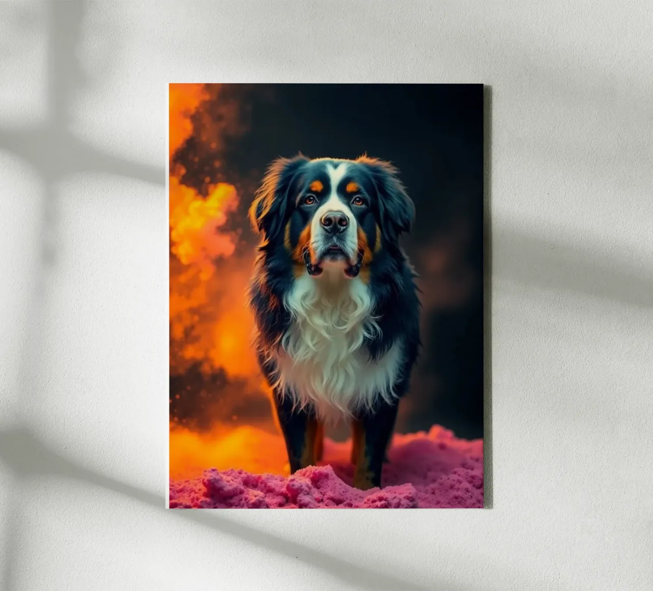 The colorful Bernese Mountain Dog #53 canvas by Yumis.Beargang.and.Me