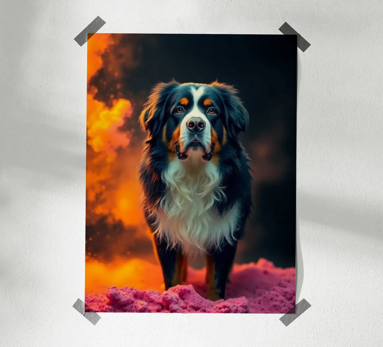 The colorful Bernese Mountain Dog #53 hahnemühle by Yumis.Beargang.and.Me