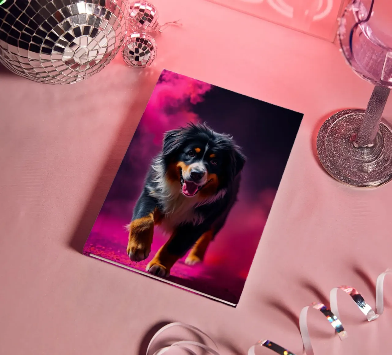 The colorful Bernese Mountain Dog #55 notebook by Yumis.Beargang.and.Me